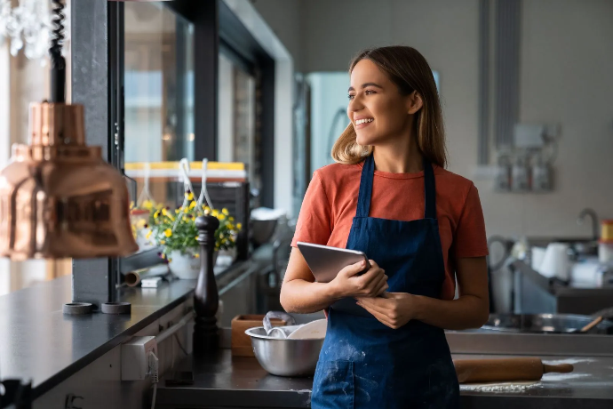 Horeca-uitbater met mobiele kassa
